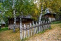 Ethno village Sirogojno in Zlatibor surroundings, Serbia. Authentic Serbian cottage Royalty Free Stock Photo