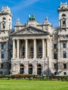 The Ethnographic Museum. Kossuth Lajos Square green lawn, Budapest Royalty Free Stock Photo