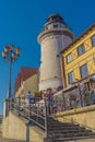 Ethnographic and trade center, the Fishing Village on the embankment of Pregolya River in city center of Kaliningrad