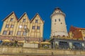 Ethnographic and trade center, the Fishing Village on the embankment of Pregolya River in city center of Kaliningrad