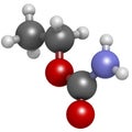 Ethyl carbamate carcinogenic molecule. Present in fermented food and beverages and especially in distilled beverages