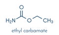 Ethyl carbamate carcinogenic molecule. Present in fermented food and beverages and especially in distilled beverages. Skeletal.