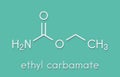 Ethyl carbamate carcinogenic molecule. Present in fermented food and beverages and especially in distilled beverages. Skeletal.