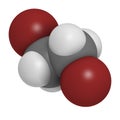 Ethylene dibromide EDB, 1,2-dibromoethane fumigant molecule. Royalty Free Stock Photo