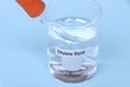 Ethylene Glycol in container, chemical analysis in laboratory