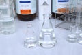 Ethylene Glycol in container, chemical analysis in laboratory