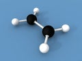 Ethylene molecule Royalty Free Stock Photo