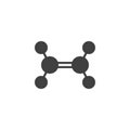 Ethylene molecule structure vector icon Royalty Free Stock Photo