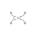 Ethylene molecule structure vector icon symbol isoalted on white background Royalty Free Stock Photo