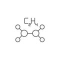 Ethylene molecule structure vector icon symbol isoalted on white background Royalty Free Stock Photo