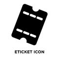 eTicket icon vector isolated on white background, logo concept o Royalty Free Stock Photo