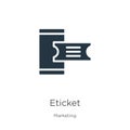 Eticket icon vector. Trendy flat eticket icon from marketing collection isolated on white background. Vector illustration can be Royalty Free Stock Photo