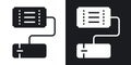 Eticket thin line vector icon set Royalty Free Stock Photo
