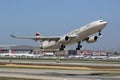 Etihad Airbus A330-300 Istanbul Airport Royalty Free Stock Photo