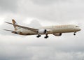 Etihad Airlines First production ready 787-10 dreamliner landing