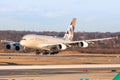 Etihad Airways Airbus A380-800 airplane at New York JFK