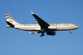 Etihad Airways Airbus A330-200 A6-EYM passenger plane landing at Madrid Barajas Airport Royalty Free Stock Photo