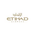 Etihad airways logo editorial illustrative on white background