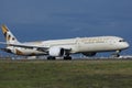 Etihad runway Paris CDG Royalty Free Stock Photo