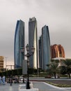 Etihad Tower Evening scene Abudhabi