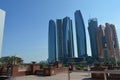 Etihad towers,a series of five tall buildings and hotel in Abu Dhabi Corniche , UAE