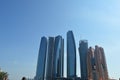 Etihad towers,a series of five tall buildings and hotel in Abu Dhabi Corniche , UAE