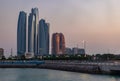 Etihad Towers at Sunset