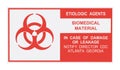 Etiologic Agents Warning Label