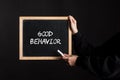 Etiquette and good behavior sign