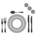 Etiquette Proper Table Setting Royalty Free Stock Photo