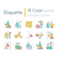 Etiquette RGB color icons set