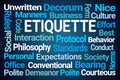 Etiquette Word Cloud