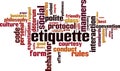 Etiquette word cloud Royalty Free Stock Photo