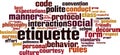 Etiquette word cloud Royalty Free Stock Photo