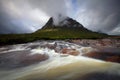 Etive mohr river at Glencoe Valley Scotland, UK Royalty Free Stock Photo