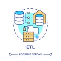 ETL multi color concept icon Royalty Free Stock Photo