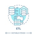 ETL soft blue concept icon Royalty Free Stock Photo