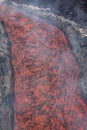 Etna colata di lava in dettaglio con fumo e vapori Royalty Free Stock Photo