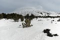 Etna Mount under lenticular cloud Royalty Free Stock Photo