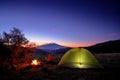 Etna Mount From Wild Camp In Nebrodi Park At Twilight, Sicily Royalty Free Stock Photo