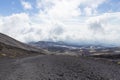 Road and the base camp from mount Etna Royalty Free Stock Photo