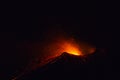 Etna night eruption