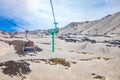 Etna, Sicily, Italy - 9.02.2019: Funicular, raising tourists on Etna vulcano in winter, Sicily, Italy Royalty Free Stock Photo