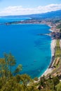 Etna volcano, beautiful panoramic view. Taormina, Sicily island Italy Royalty Free Stock Photo