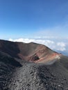 Etna volcano craters in Sicily