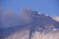 the Etna volcano during the emission of volcanic ash