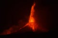 Etna volcano eruption of south east crater Royalty Free Stock Photo