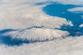 Etna volcano mountains in Sicily island at winter