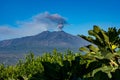 etna volcano near messina on sicily island, italy