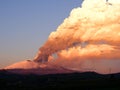 Etna volcano in sicily paroxysm